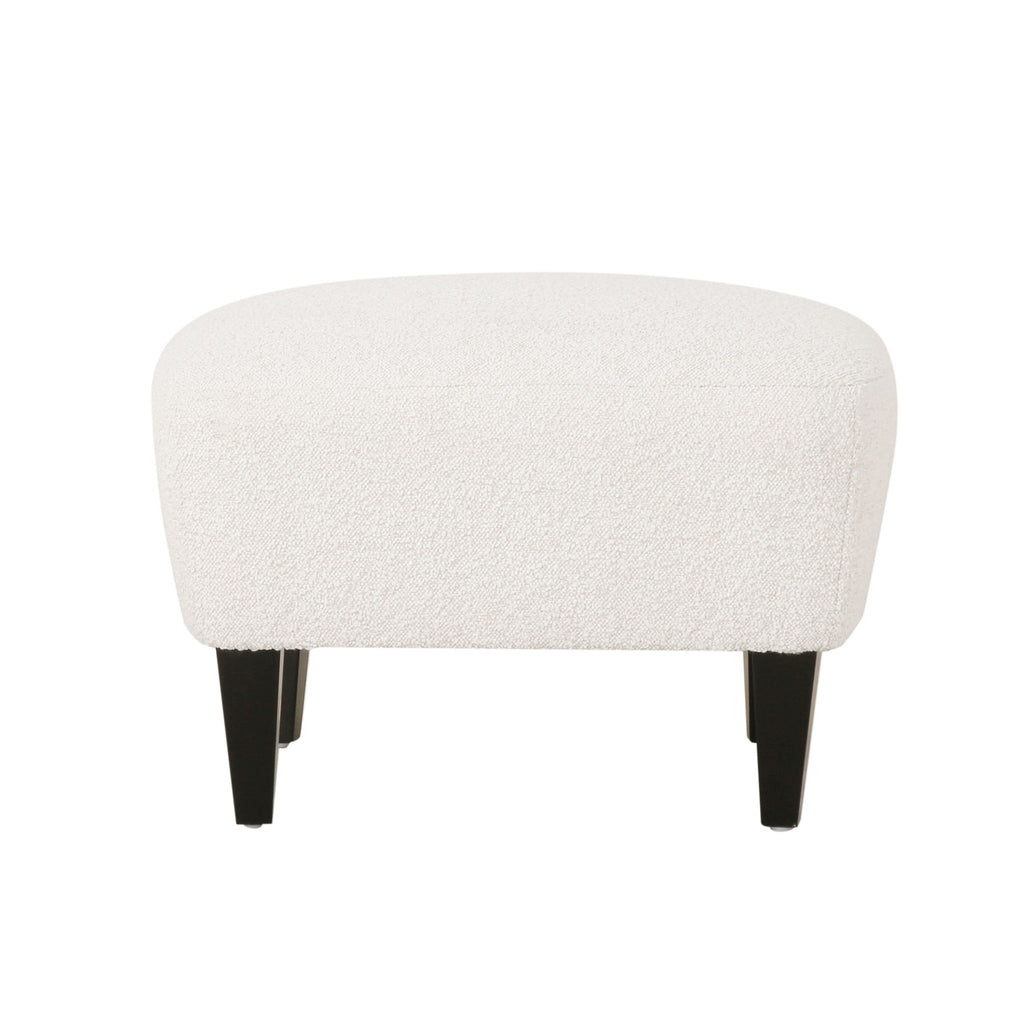 Boucle Fabric Upholstered Living Room Set With Tapered Legs - Cream - Cream