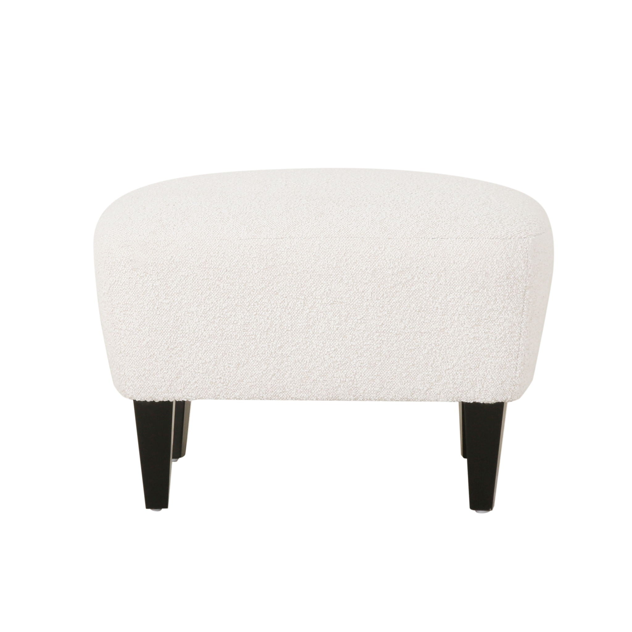 Boucle Fabric Upholstered Living Room Set With Tapered Legs - Cream - Cream