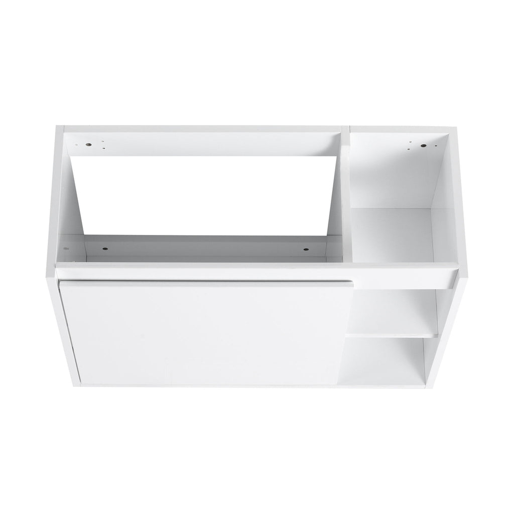 Wall Mounted Bathroom Vanity With Sink & Soft Close Door