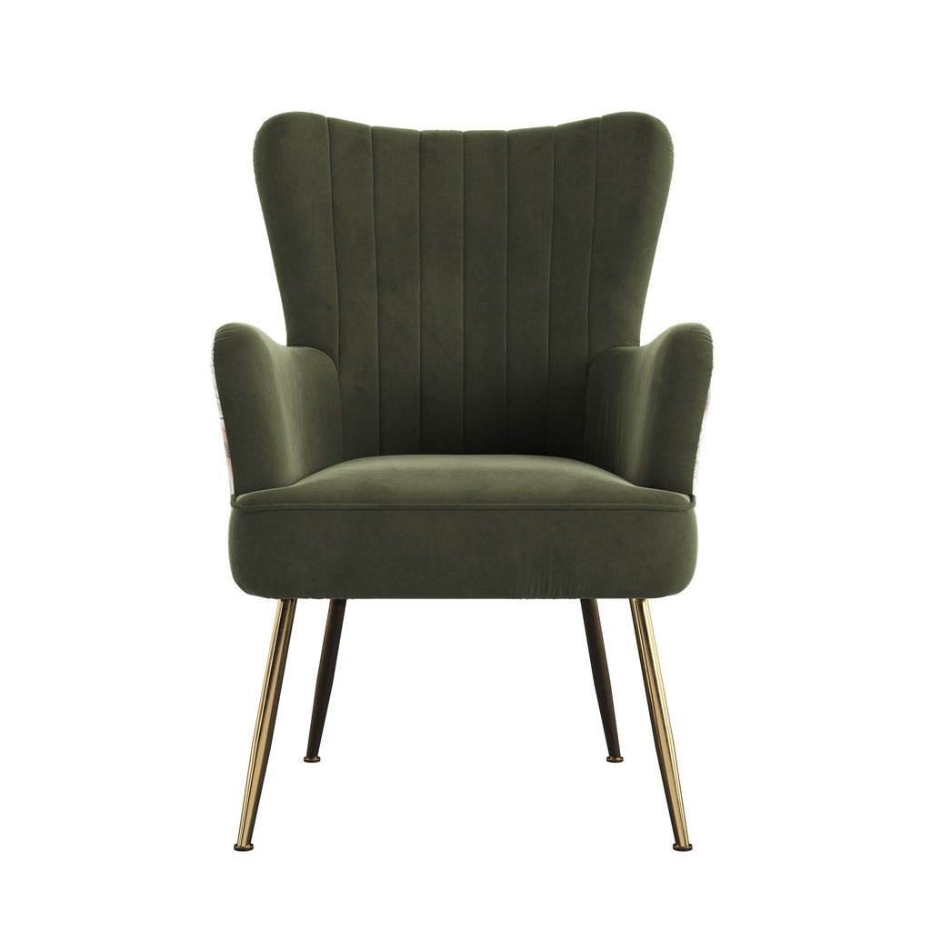 Accent Chair With Unique Print Fabric