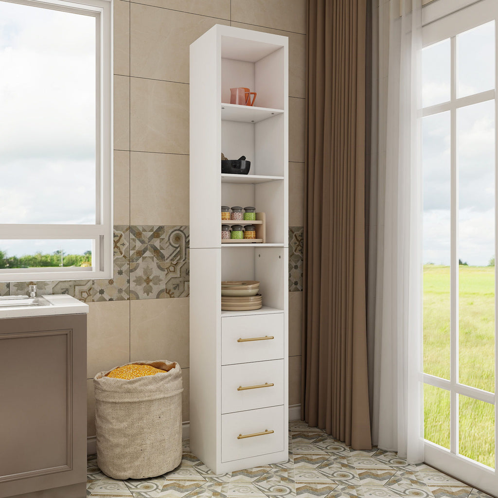 Tall Storage Cabinet With Drawers And Shelves