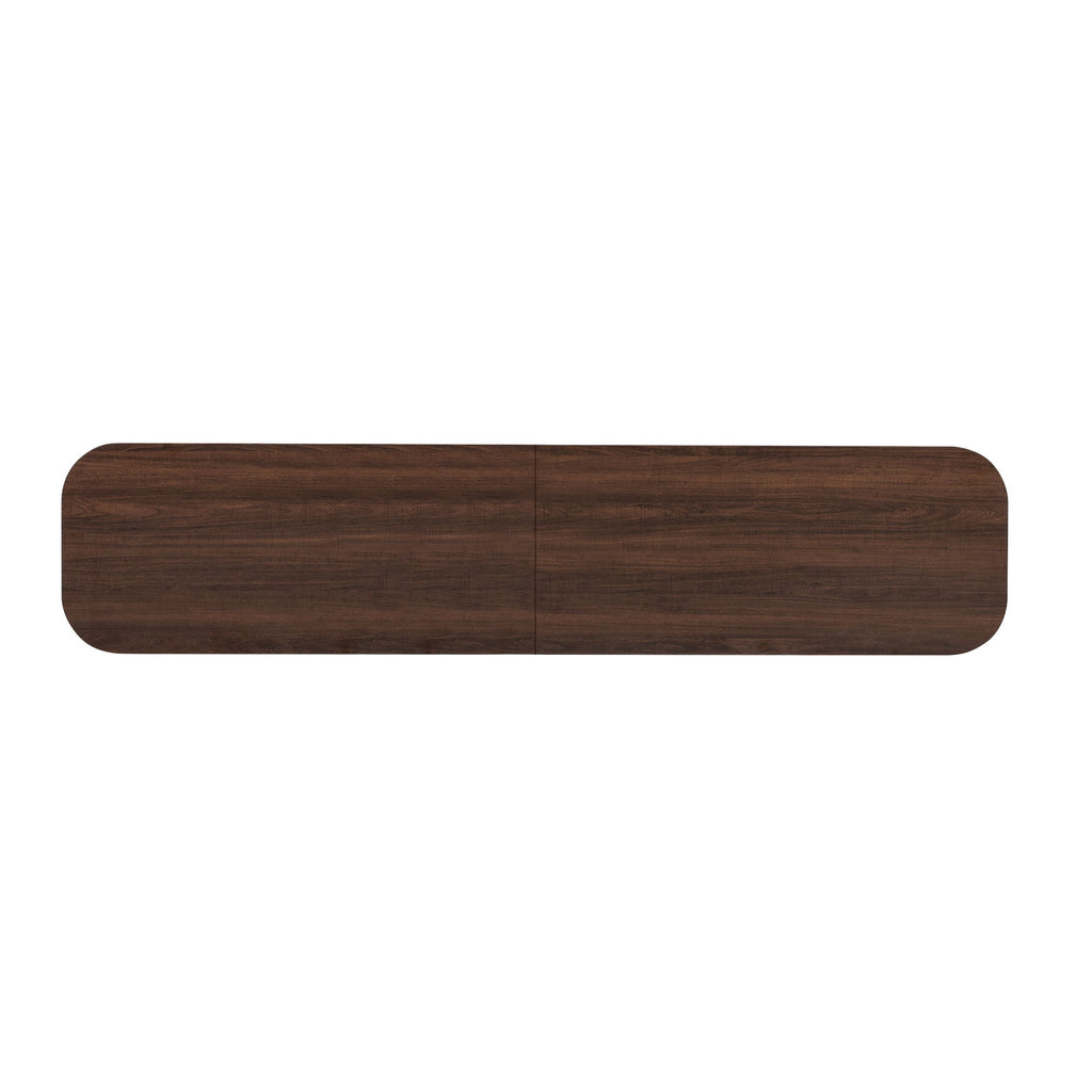 70" TV Stand With Ample Storage, Refined Curved Corners - Dark Brown
