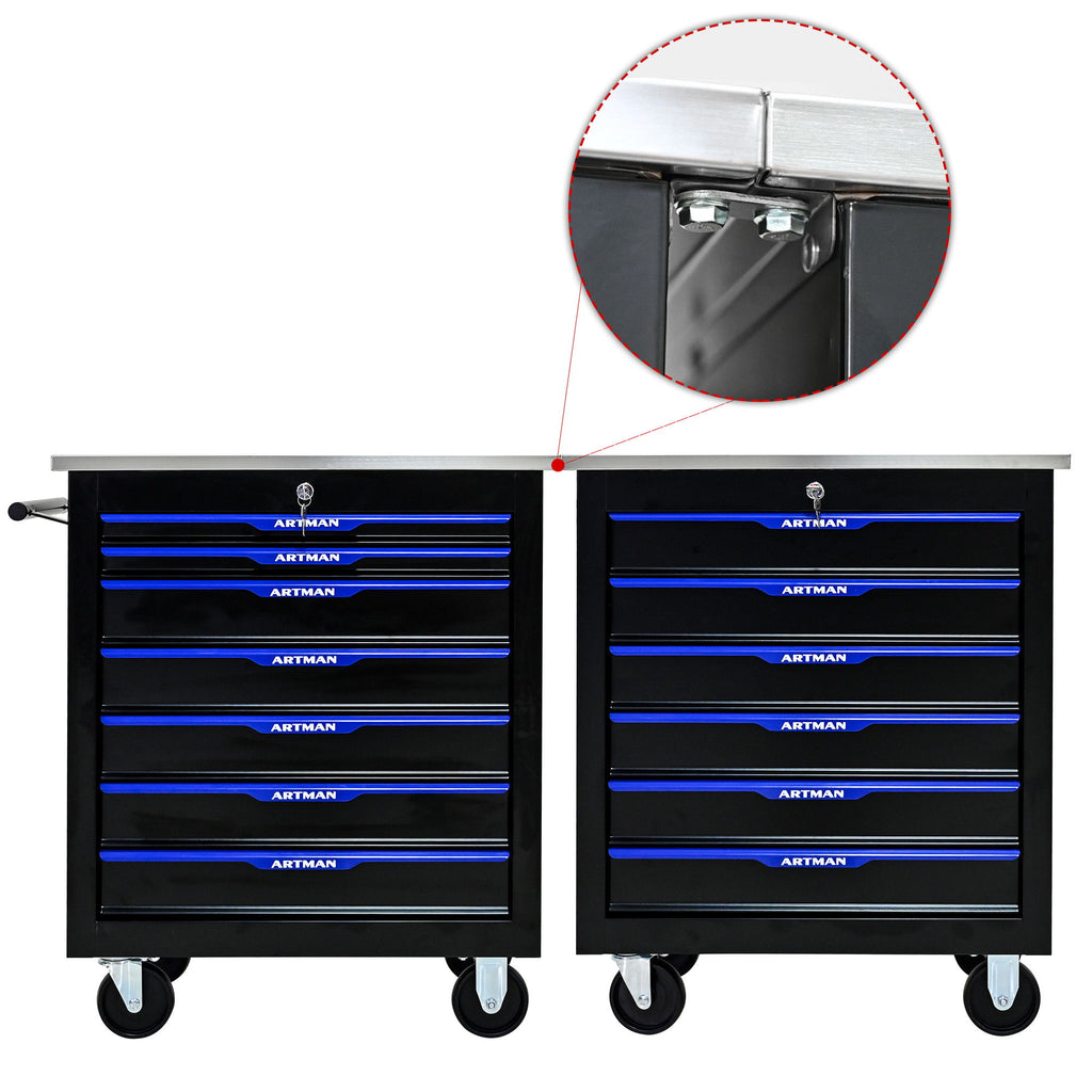Drawer Multifunctional Tool Cart With Wheels
