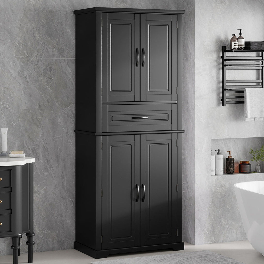Bathroom Storage Cabinet With Multifunctional Storage Space, Drawer With Slide Rails, Adjustable Shelf