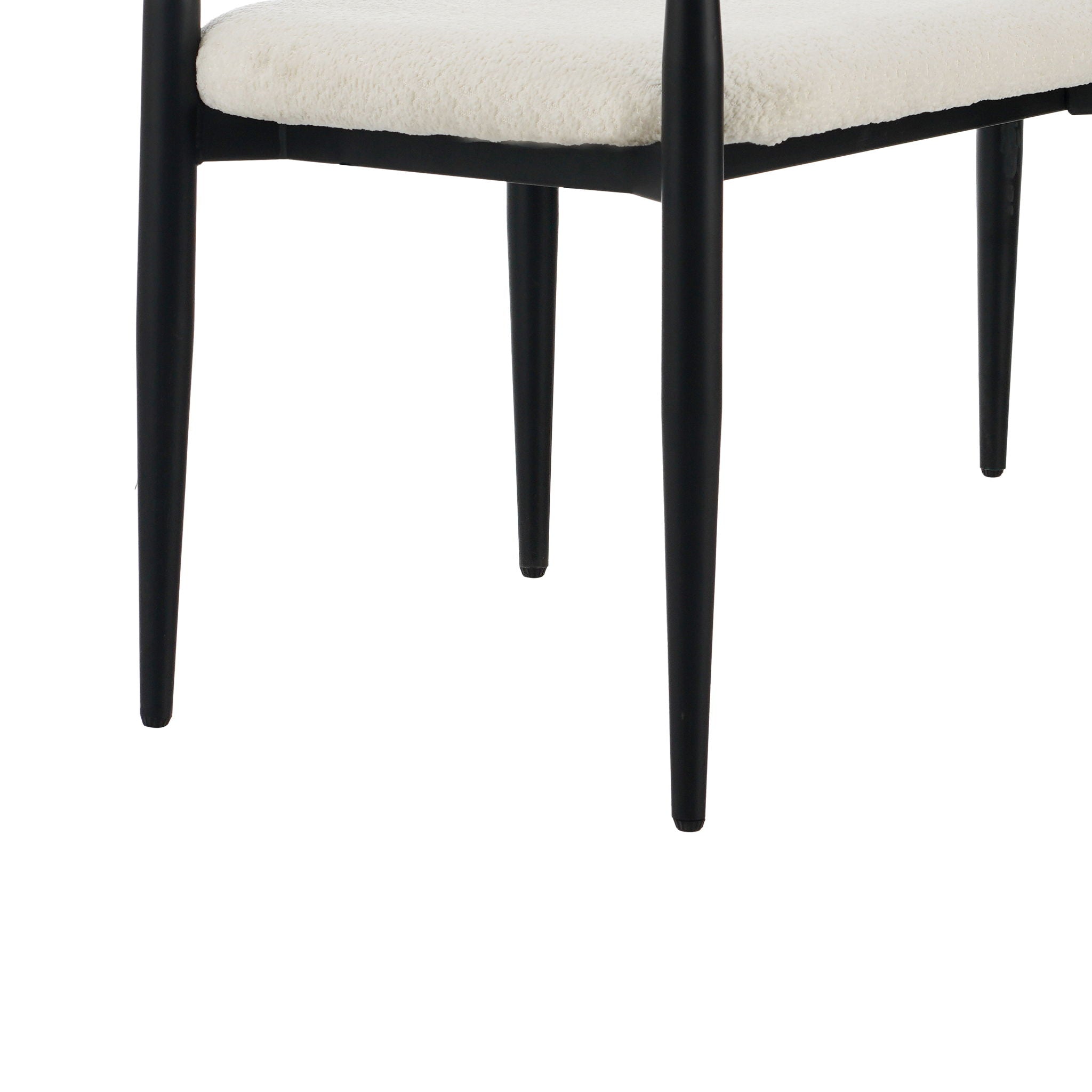 Modern Upholstered Loveseat Settee With Iron Frame