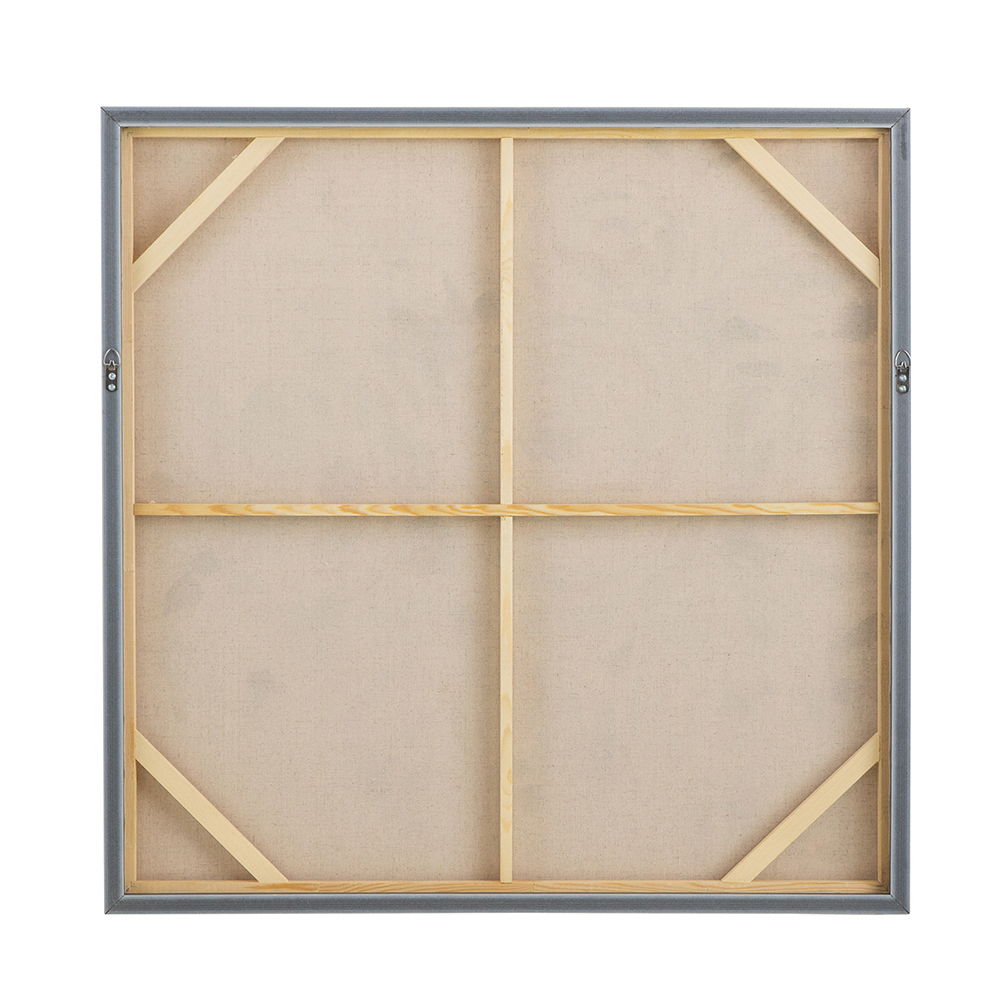 Square Framed Wall Art Flower Canvas Print, Home Decor For Living Room Kitchen Foyer Office - Multicolor