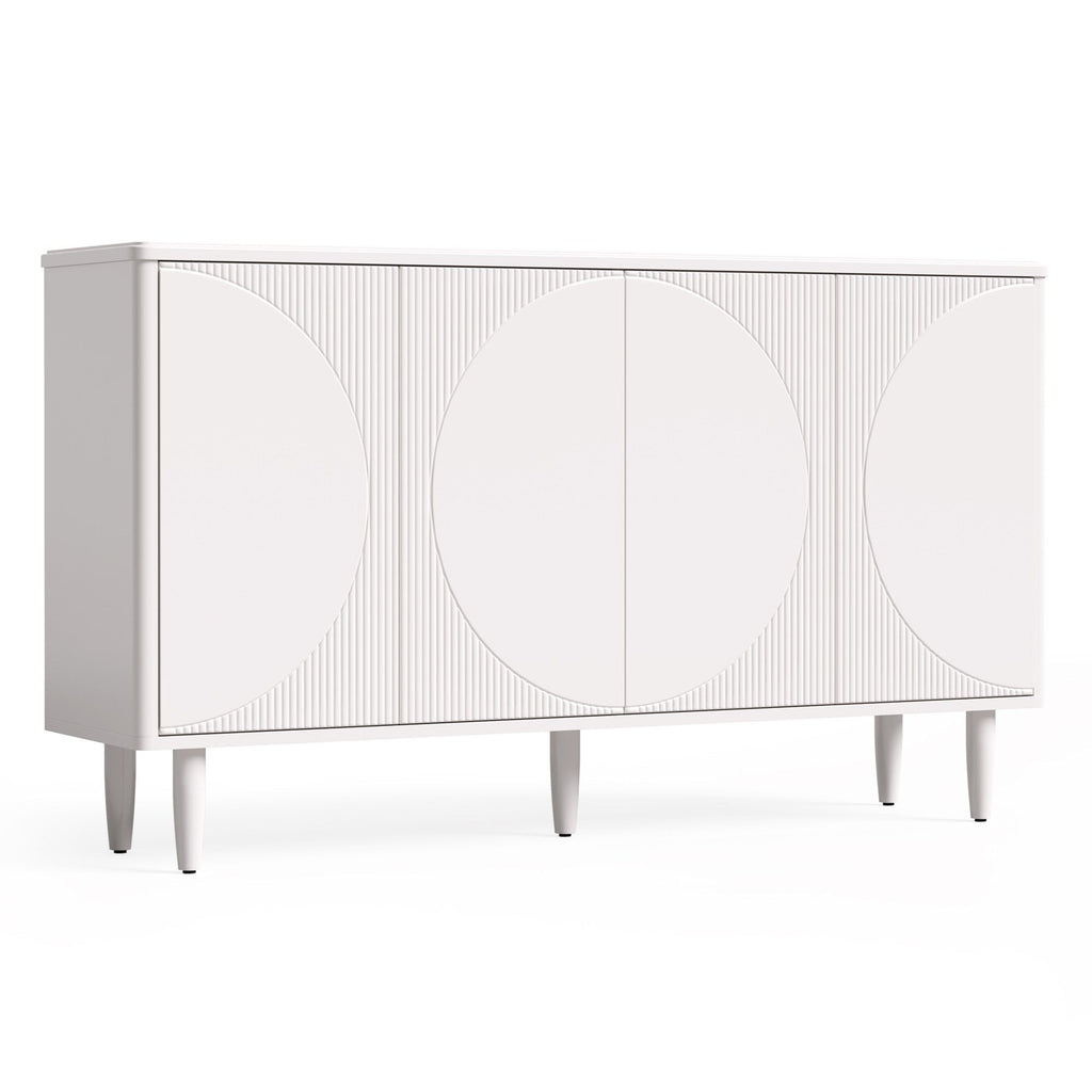Buffet Sideboard Cabinet With Storage For Dining Room - White