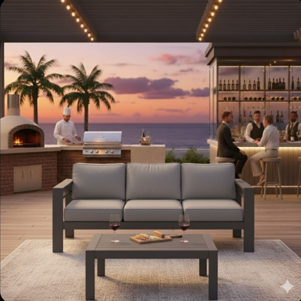 Outdoor Patio Set All-Weather With Thick Cushions