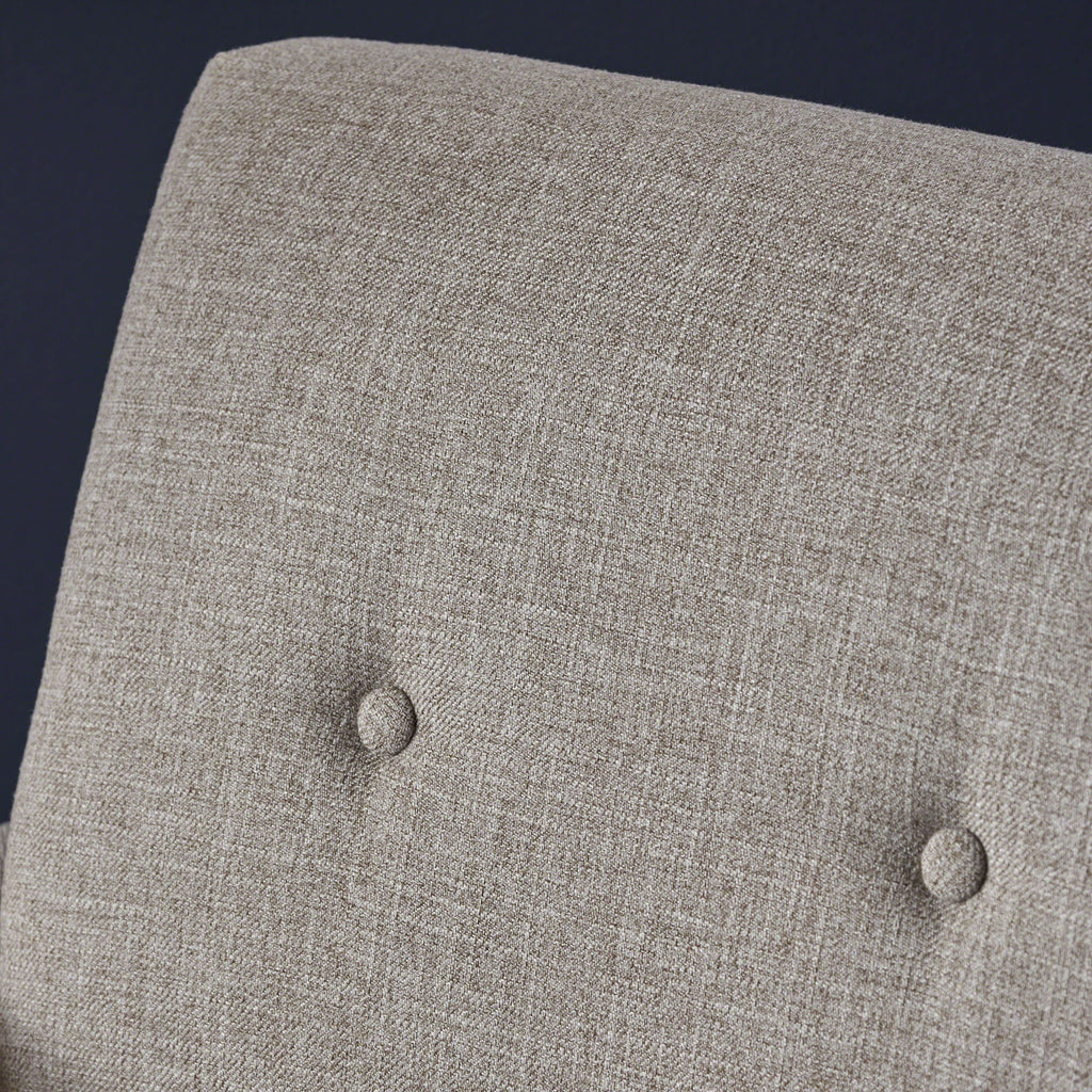 Contemporary Club Chair With Nailhead Trim Fabric And Birch Wood Legs