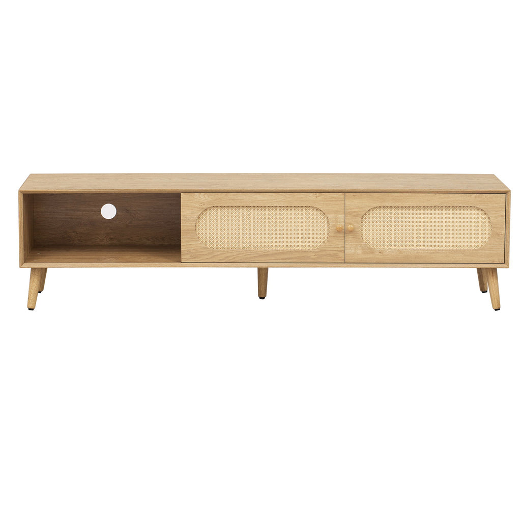 TV Stand For TVs Up To 80", Media Console, Cabinet - Natural
