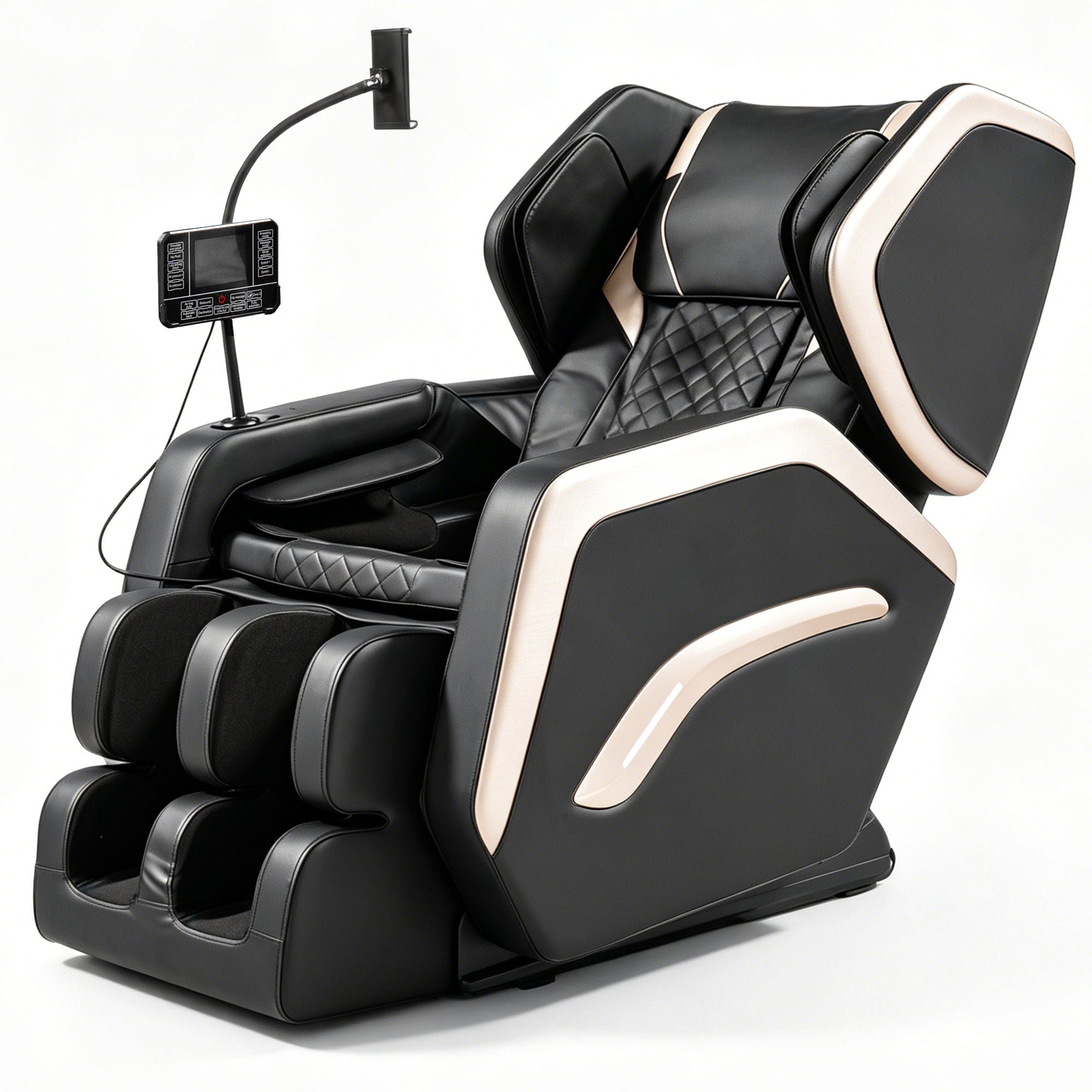 Zero Gravity Massage Chair Recliner & 10 Massage Heads And Full Body Air Pressure - Black