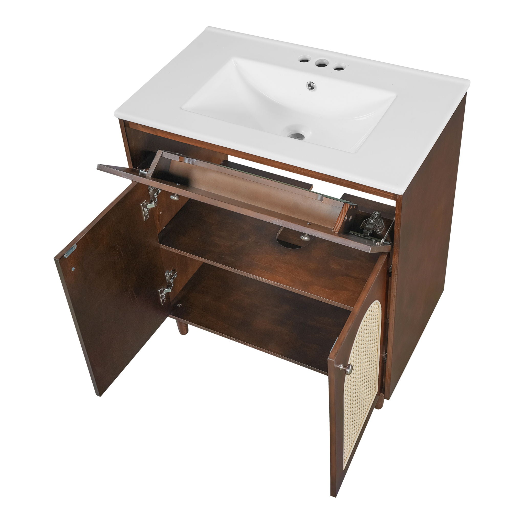 Modern Bathroom Vanity With Sink, Cabinet With Adjustable Shelf