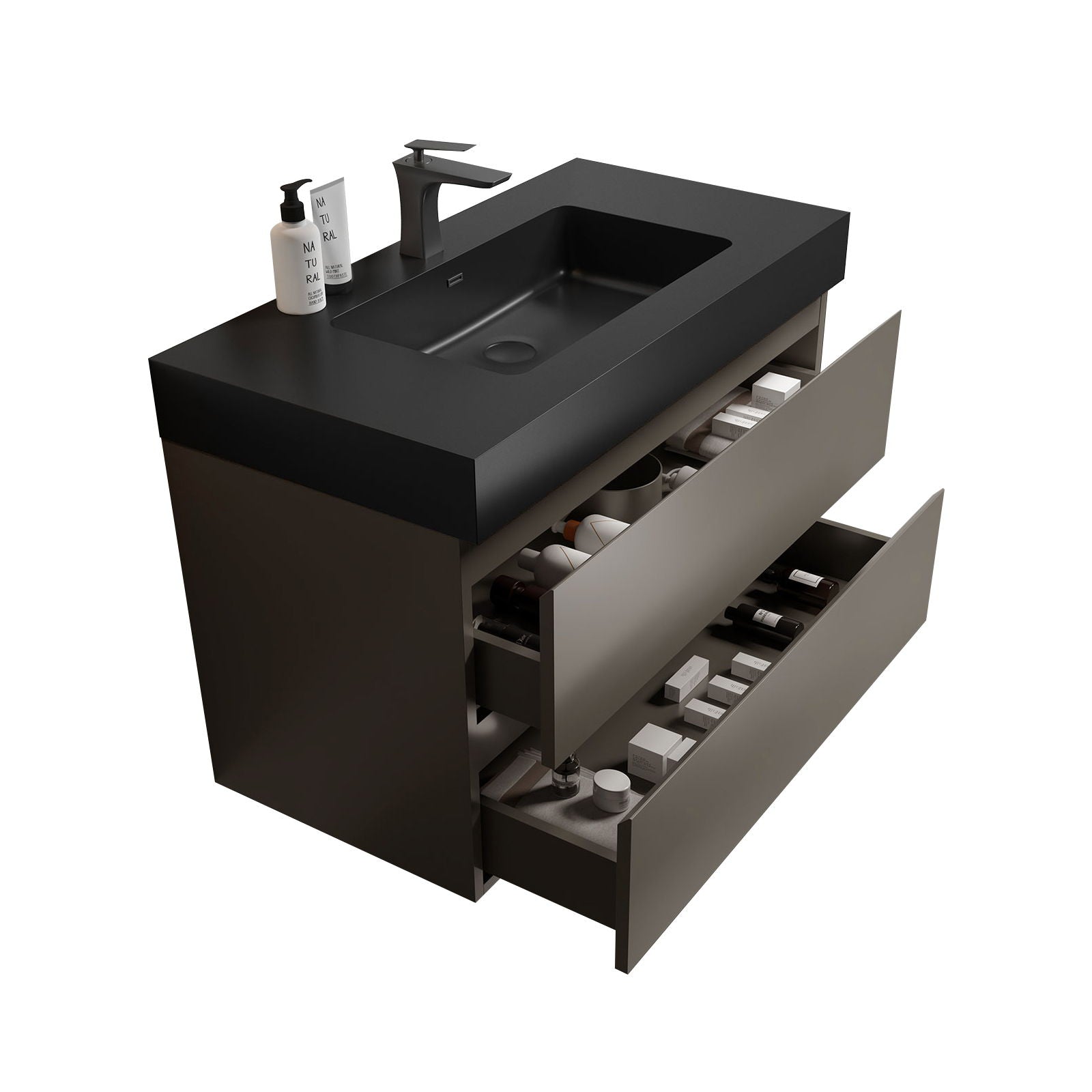 Alice - Bathroom Vanity With Sink, Wall Mounted, Floating