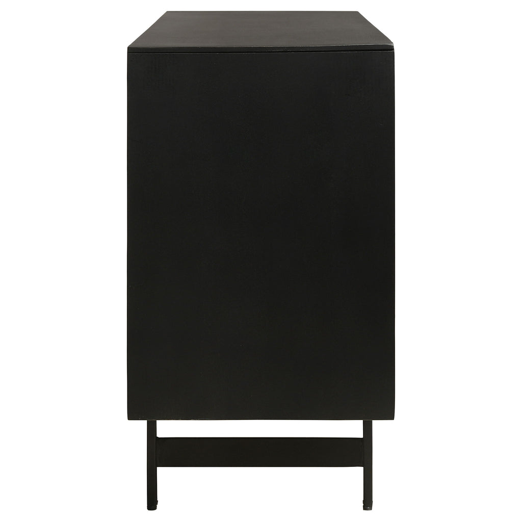 Madrid - 3 Door Accent Cabinet Doors - Natural / Black