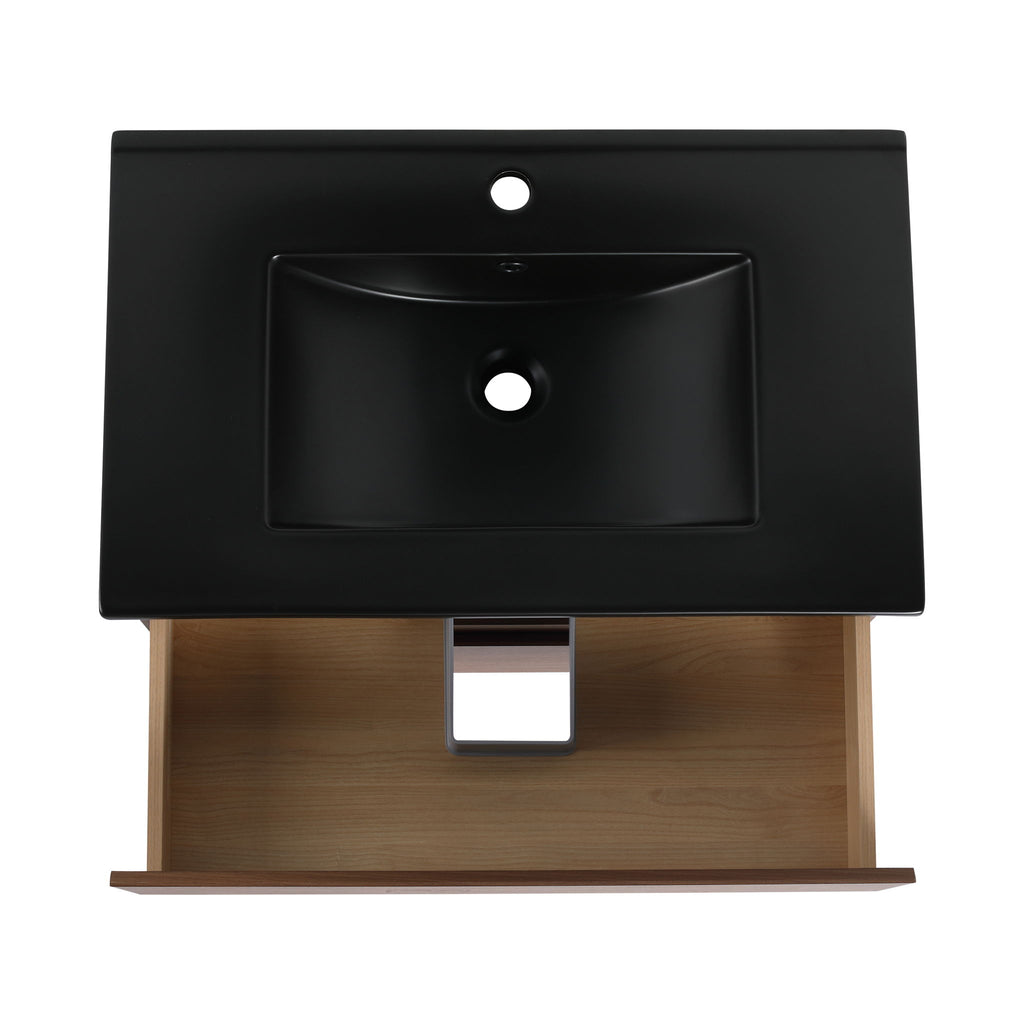 Wall Mounted Bathroom Vanity With Sink, 2 Soft Close Drawers