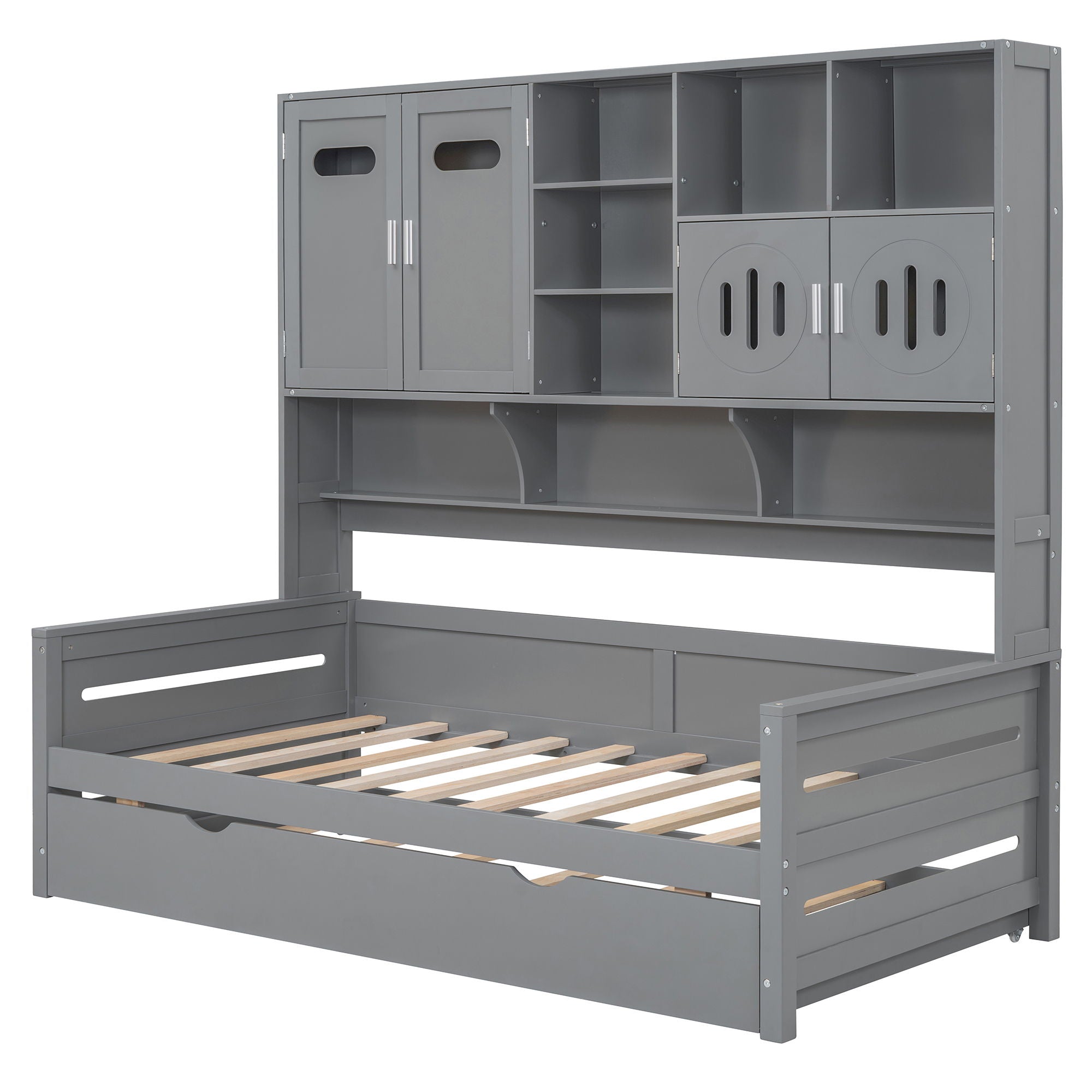 Daybed & All-In-One Cabinet And Shelf