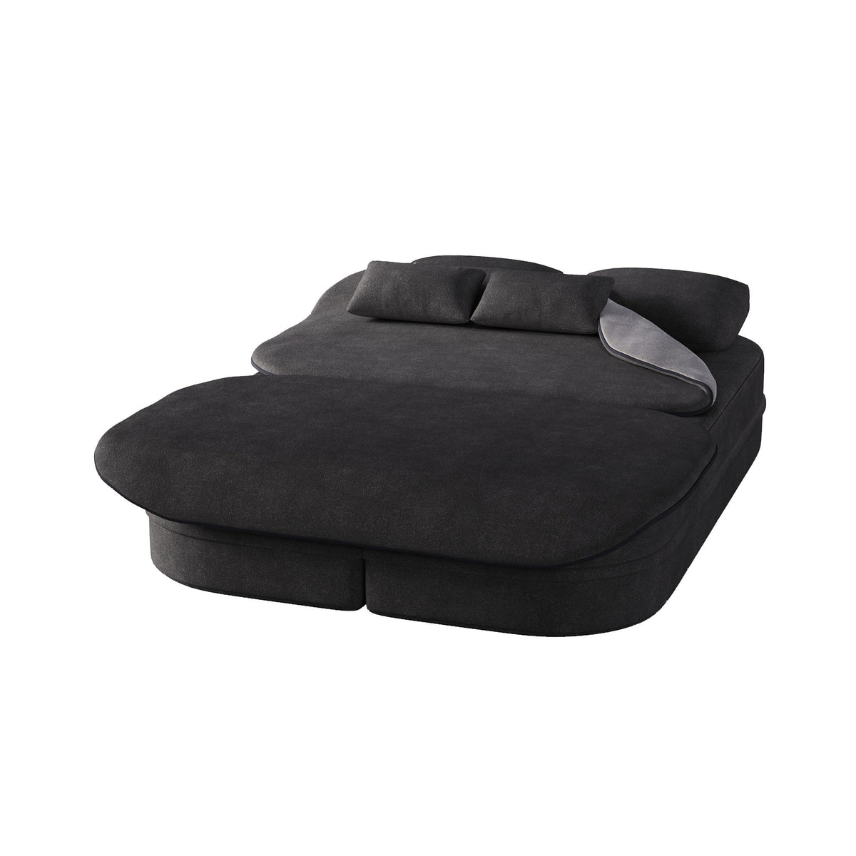 2 In 1 Foldable Sofa Bed With Multi Functional Blanket, Floor Lounge Sofa