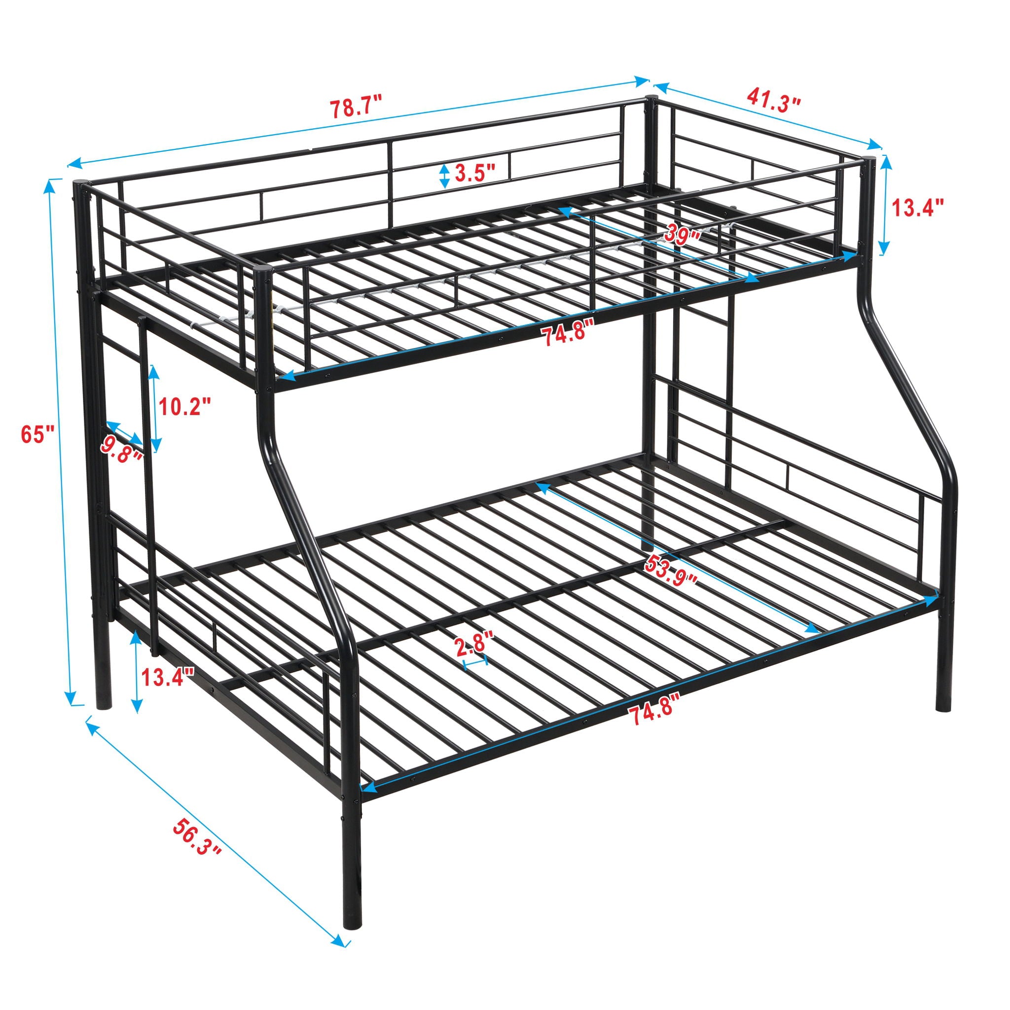 Modern Metal Bunk Bed