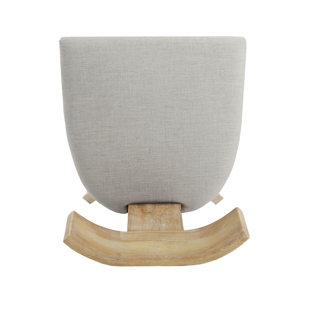 Modern Dining Chair With Fabric Upholstery In Elegant Design - Linen