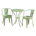 3 Piece Bistro Set With Table And 2 Chairs - Green