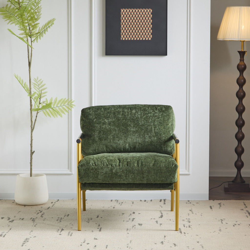 Modern Accent Chair With Cushions, Cozy Seating