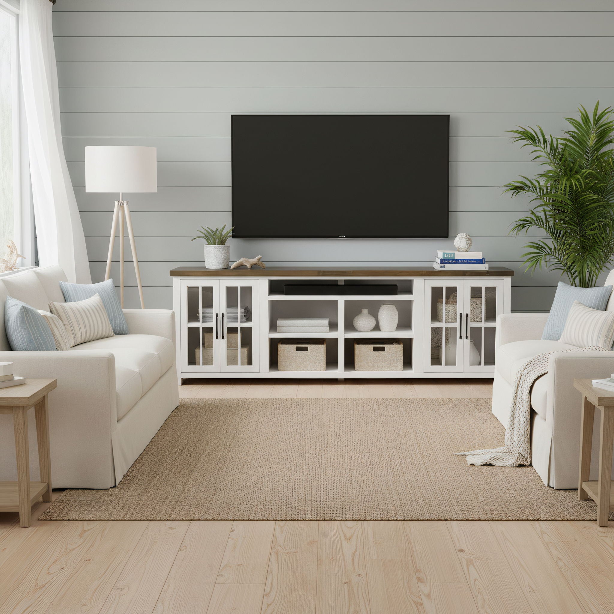 Hampton - TV Stand Console & Cable Management