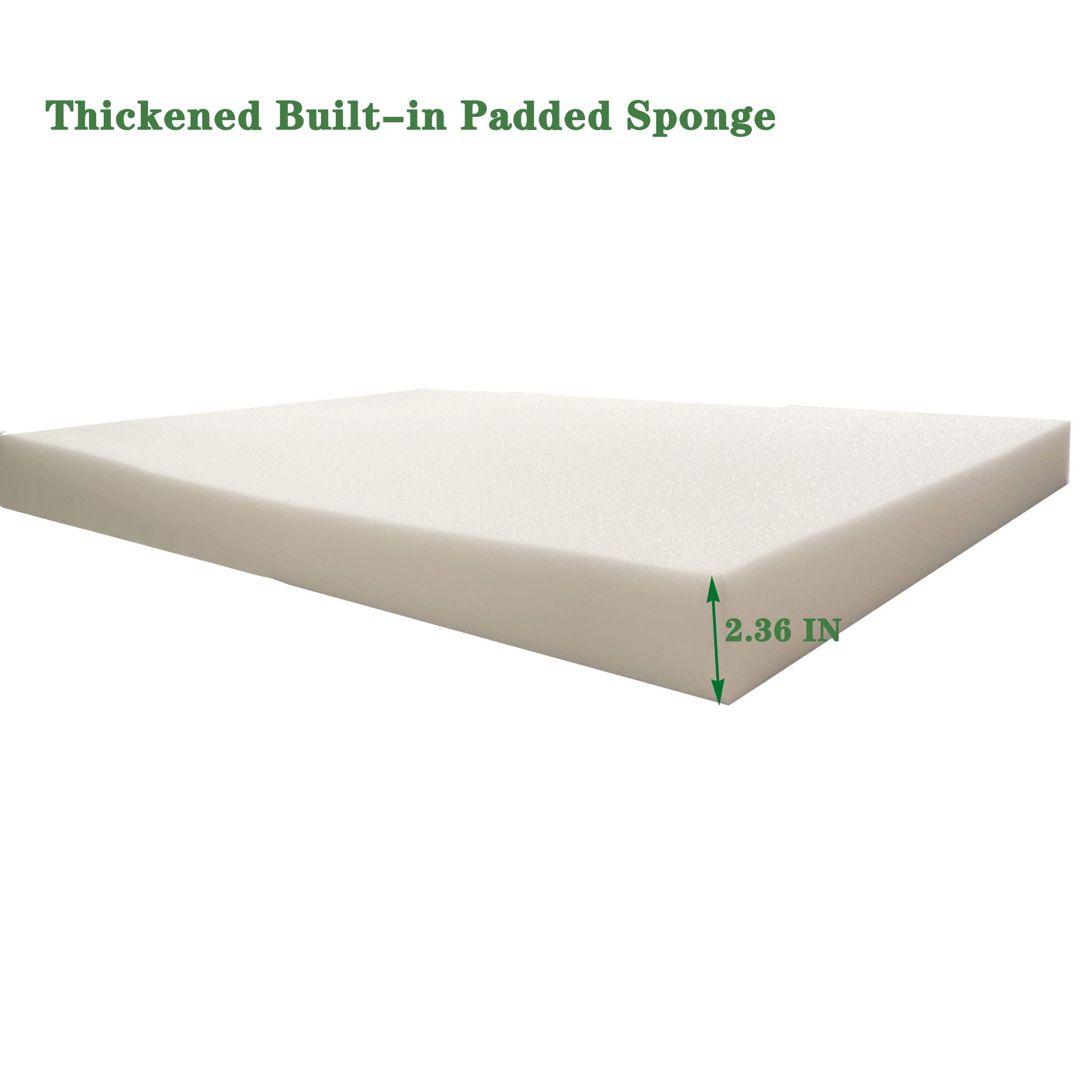 2 Piece Outdoor Chaise Lounge Chair Cushion Set With Pillow, Replacement Patio Seat Cushions - Apple Green