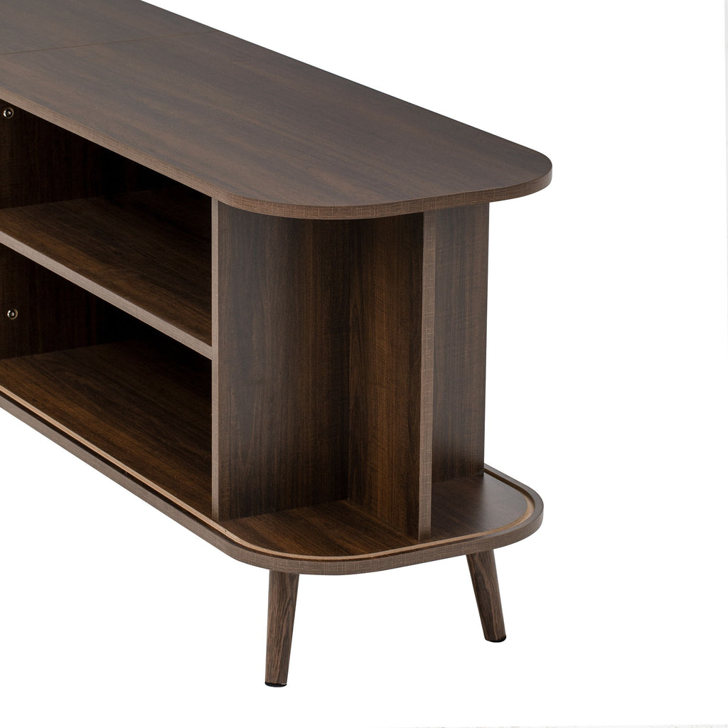 70" TV Stand, Media Center With Ample Storage - Dark Brown