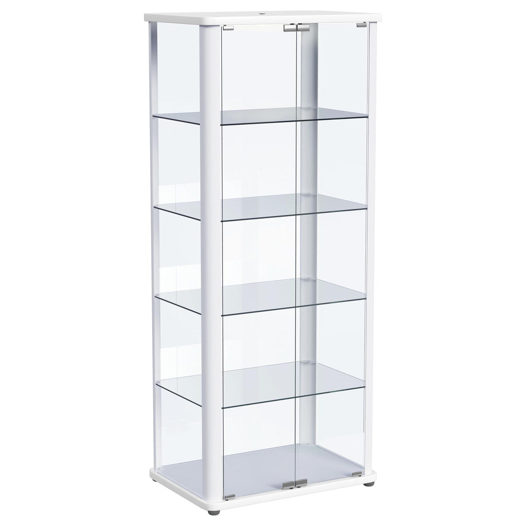 Nevra - 4 Shelf Display LED Curio Cabinet