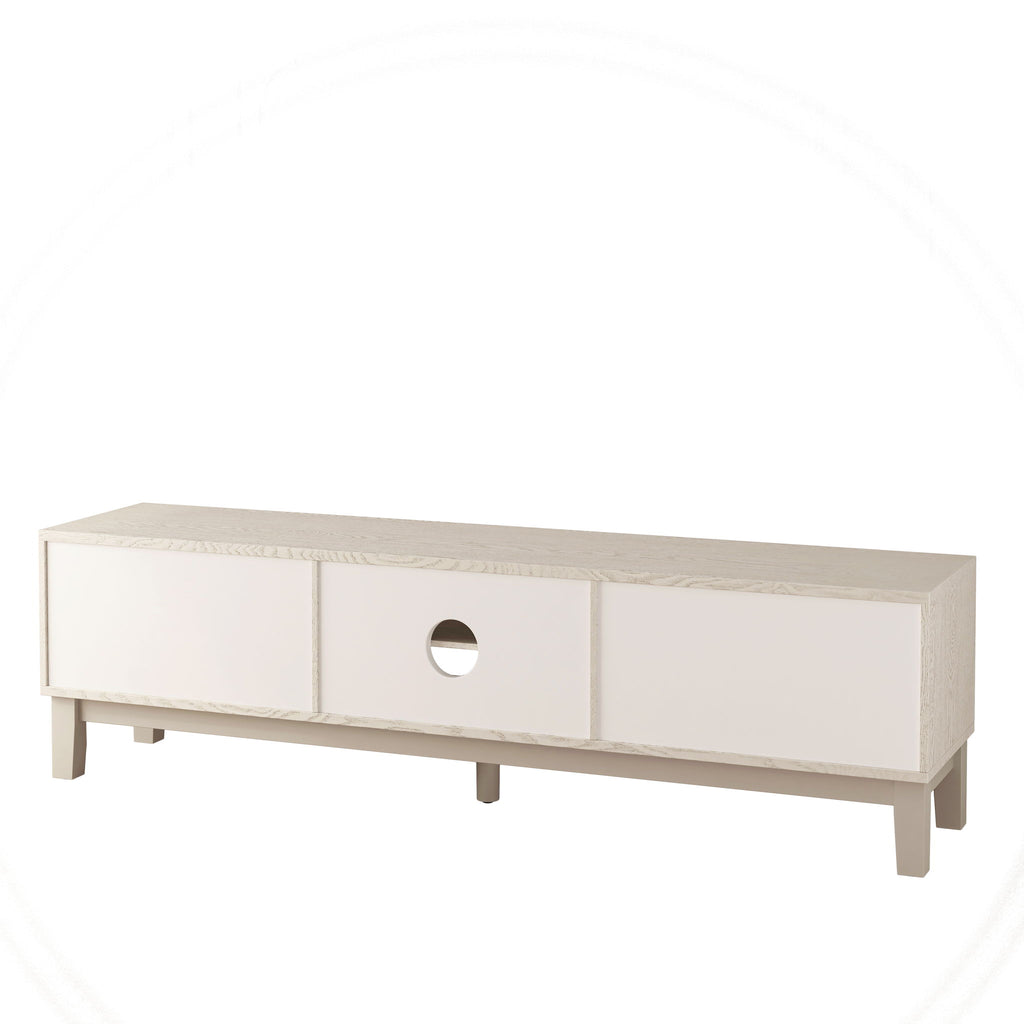 Media Console With 4 Drawers And Cable Management