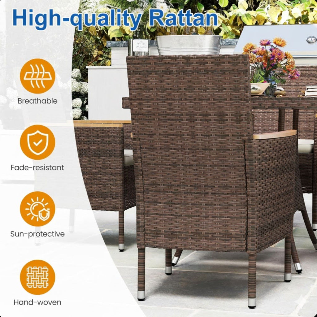 4 Piece All-Weather Patio Dining Chair Set