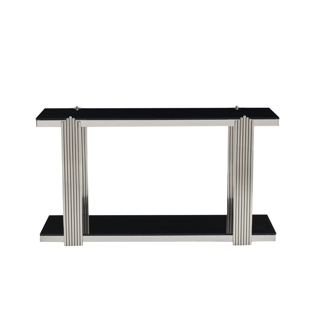 Console Table With Double Tier Storage