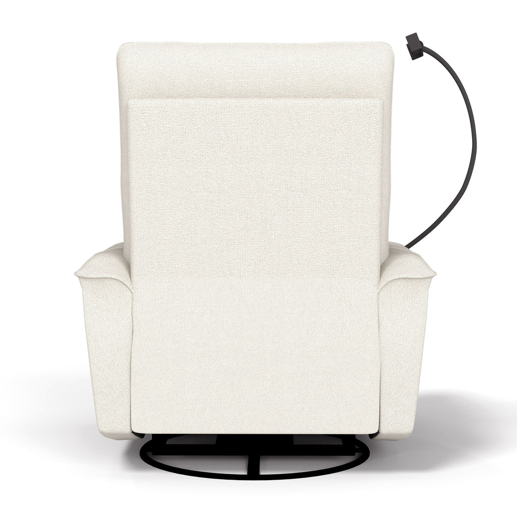 270° Power Swivel Rocker Recliner Chair With Phone Holder, Electric Glider Reclining Sofa With USB Ports For Living Room Bedroom - Beige