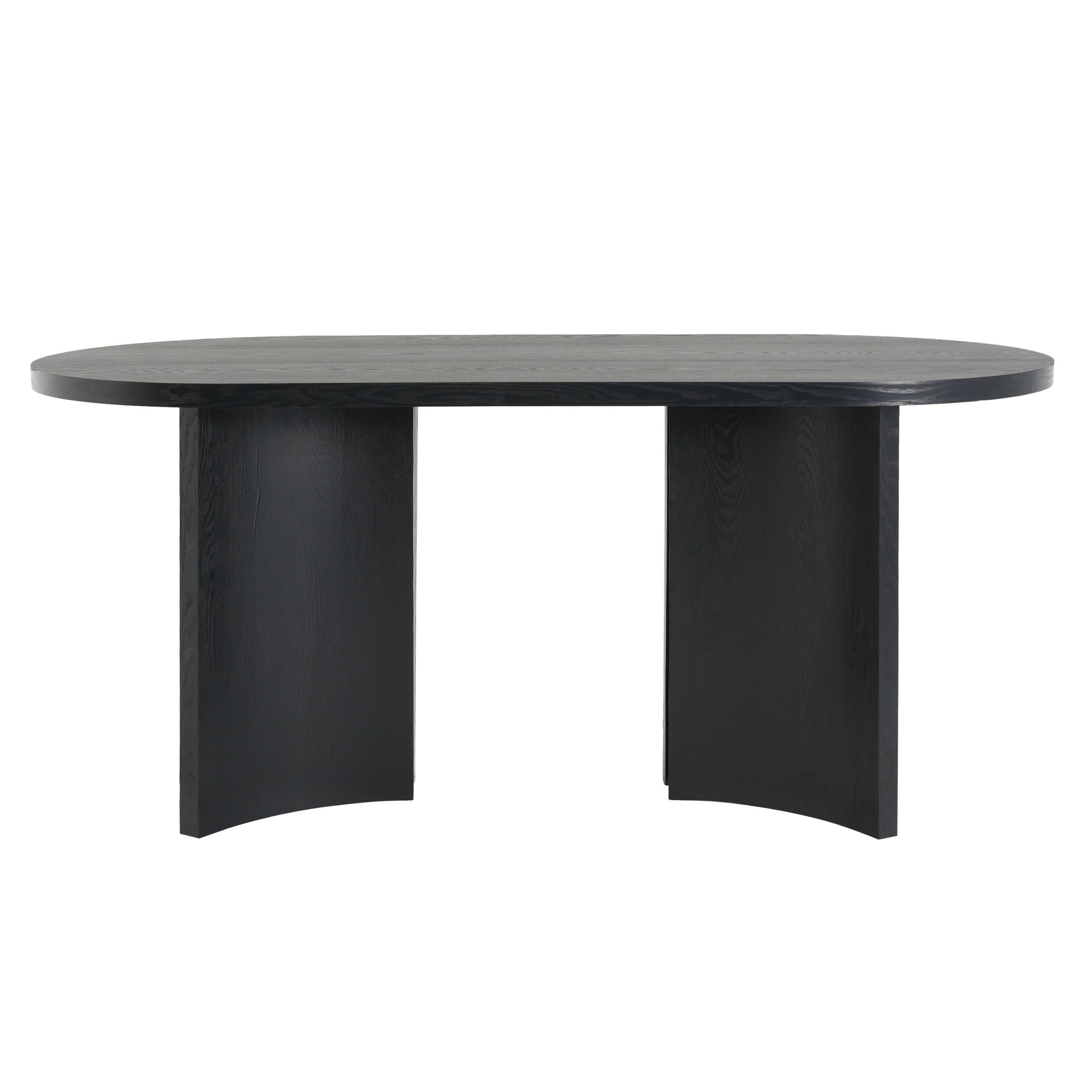 Dining Table With Curved Legs - Black