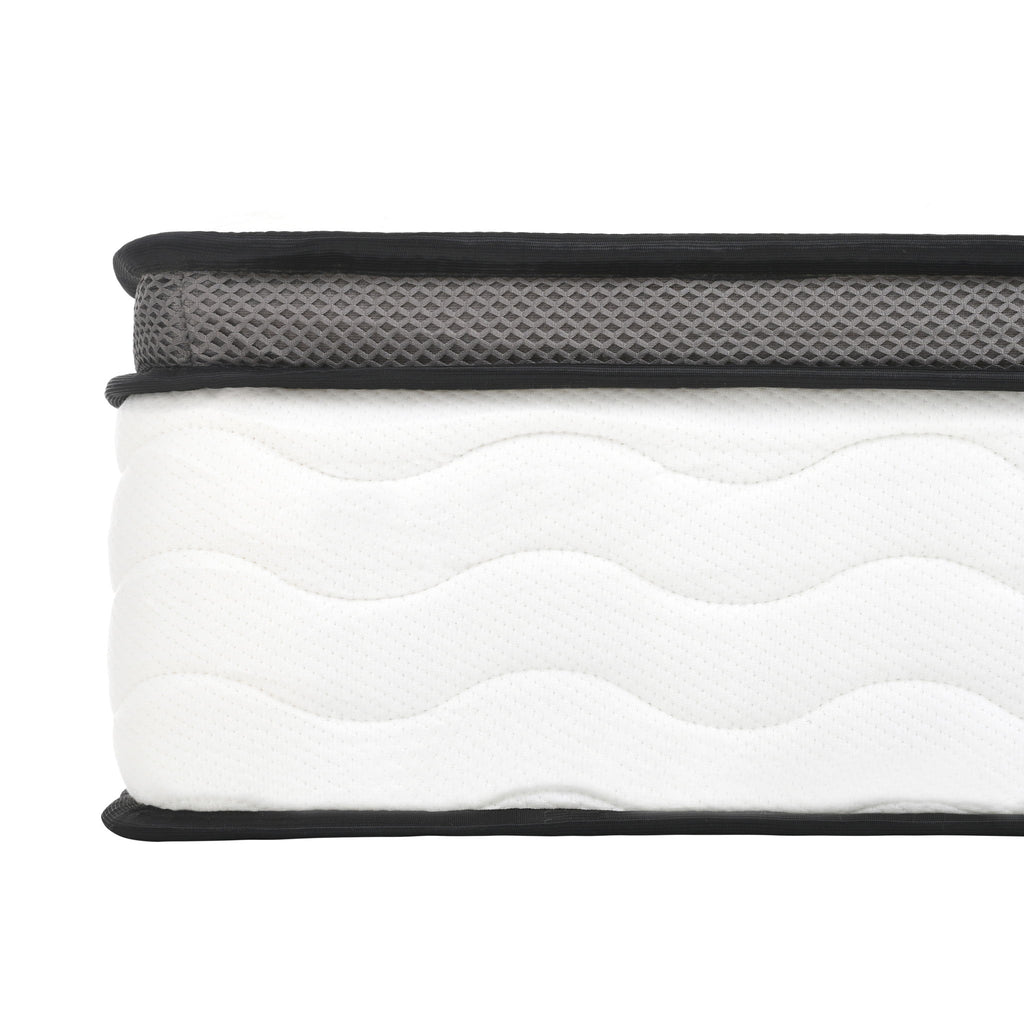 12" Hybrid Mattress With Pocket Coils And Memory Foam, Medium Firm
