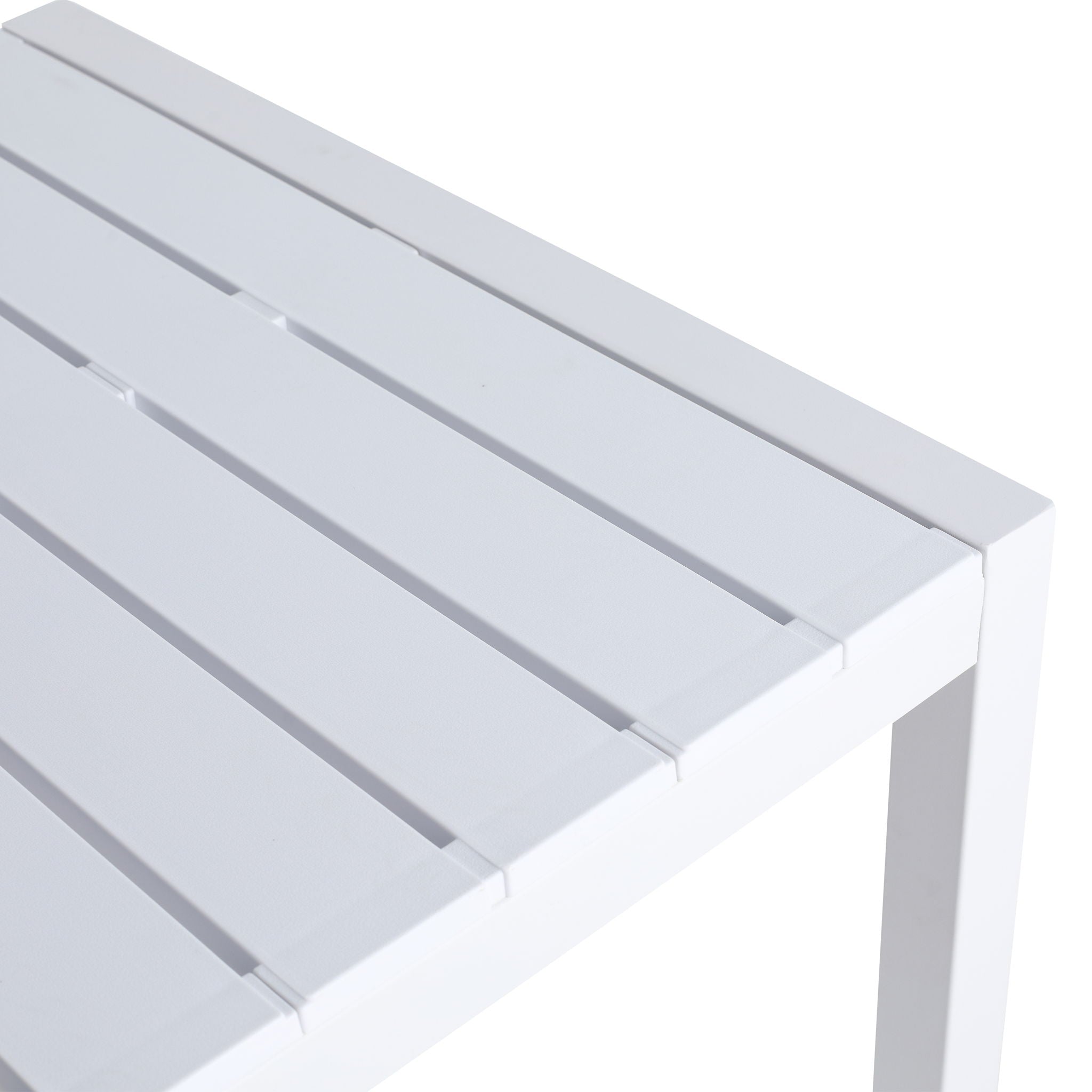 Modern Long Table, UV Resistant And Rust Proof - White