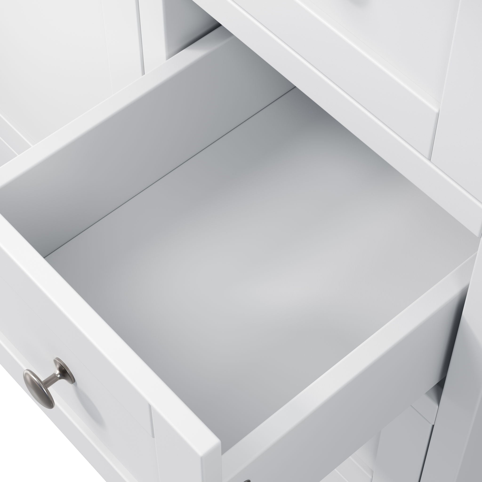 Double Sink Bathroom Vanity With Countertop, 2 Ceramic Sinks, 6 Drawers, Soft Close Design
