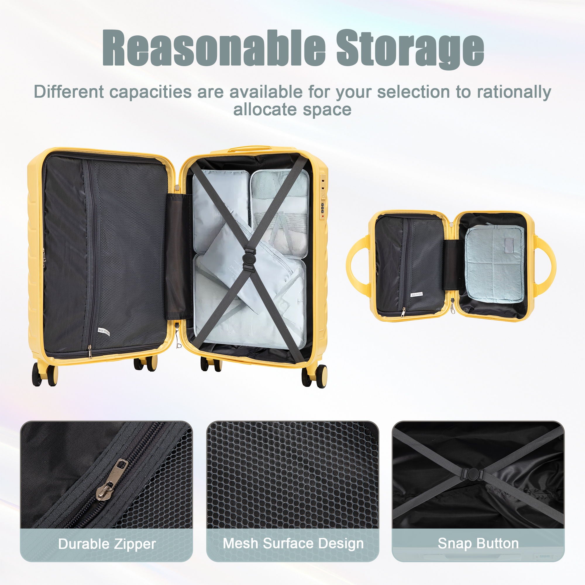 Spinner Luggage Set With Combination Lock