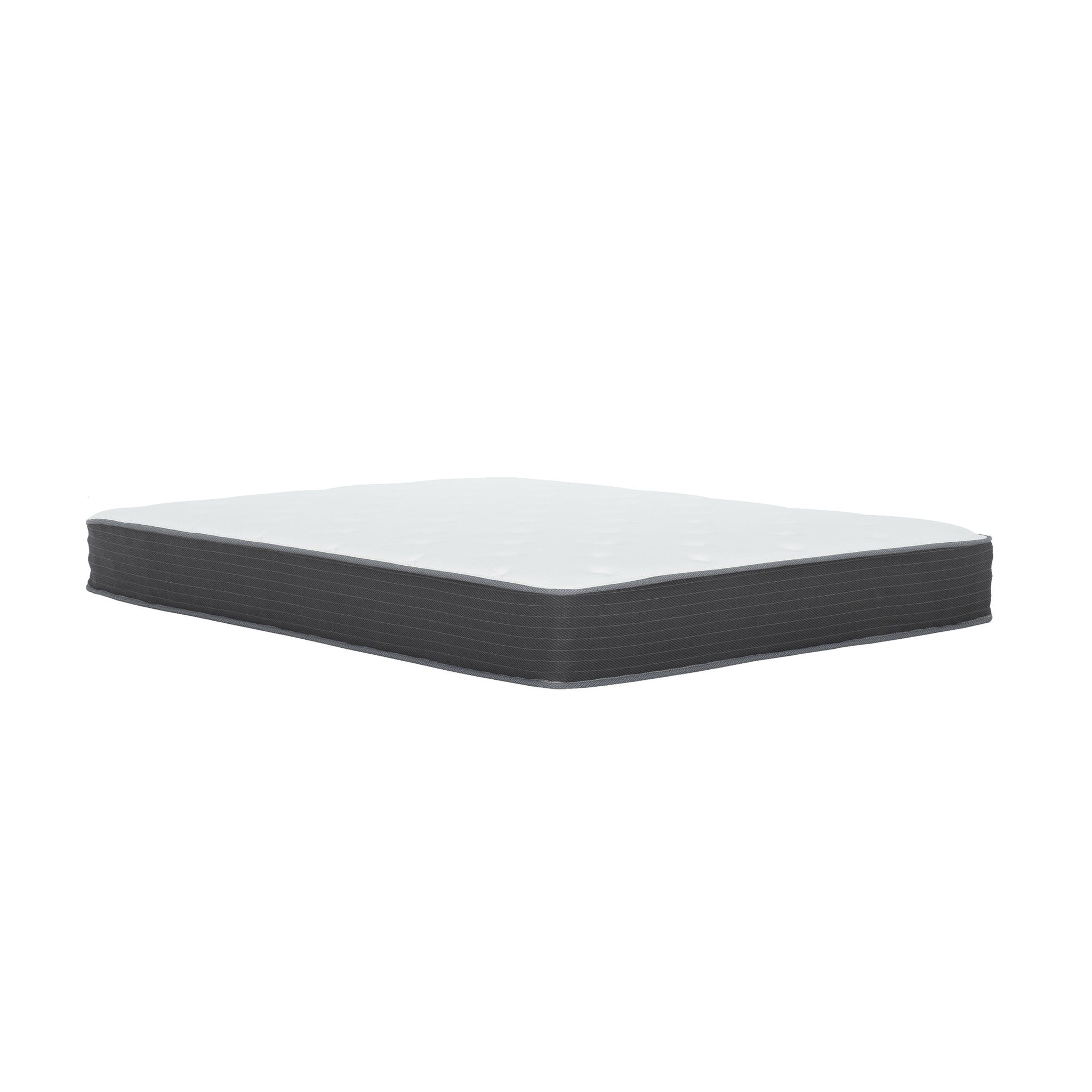 8" Pocket Spring Hybrid Bed In A Box Mattress, Soft Gel Memory Foam - Gray / White - Full