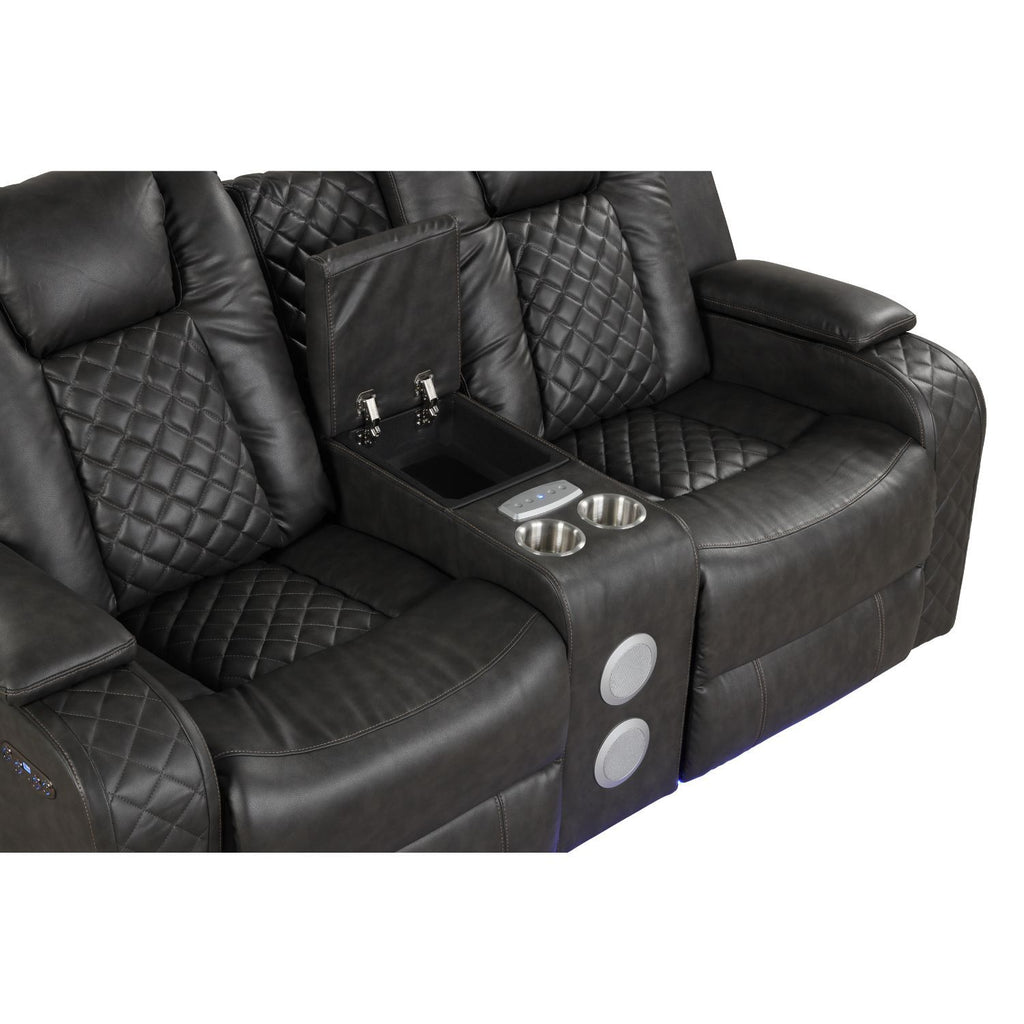 Benz - LED & Power Recliner With Adjustable Headrests And Ambient LED Lighting