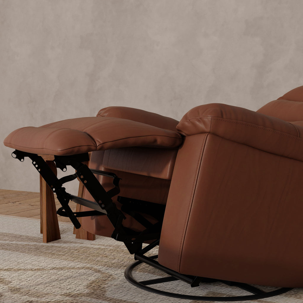 Oslo Antelope - Swivel Glider Recliner With Manual Footrest