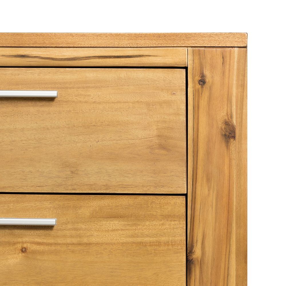 6 Drawer Dresser - Natural Wood / Brown