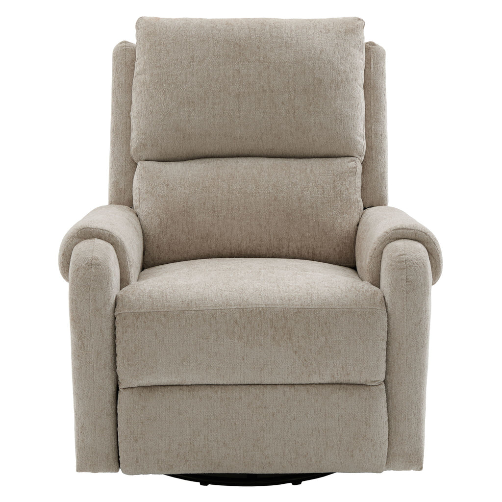 Manual Recliner Massage Chair With Swivel Rocker, 8 Massage Modes, Side Storage Pocket