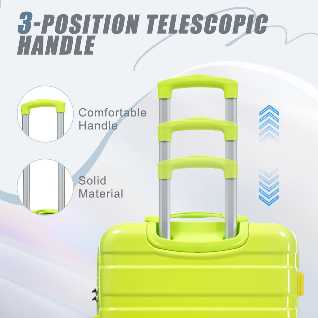 Luggage Set 20" /24" /28" With Combination Lock And Silent Wheels