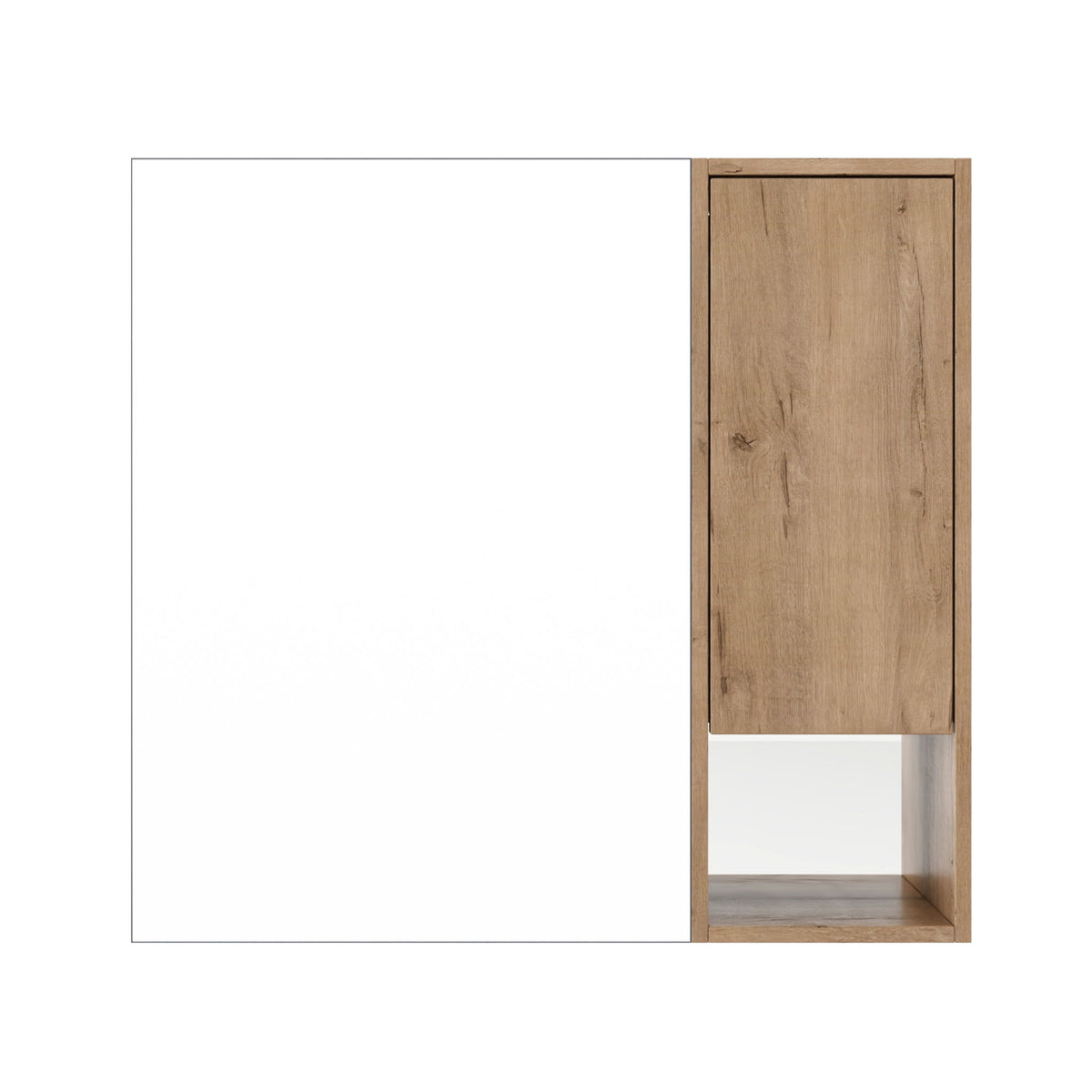 29.63" Wall Mounted Bathroom Cabinet With Adjustable Shelves Storage Cabinet - Imitative Oak