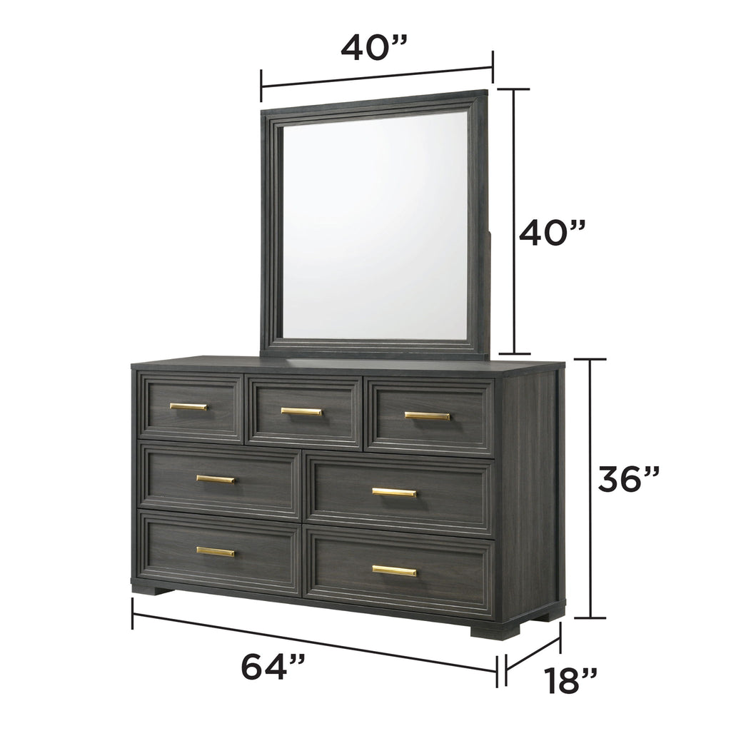Colorado - Dresser (Mirror Not Included) - Charcoal