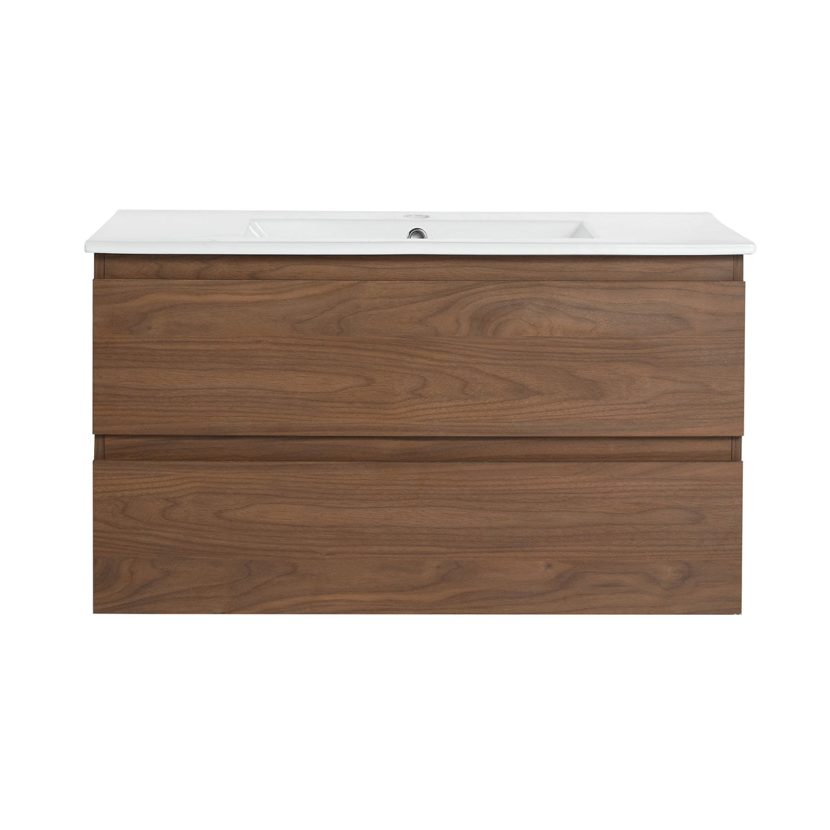 Wall Mounted Bathroom Vanity & Sink, 2 Soft Close Drawers