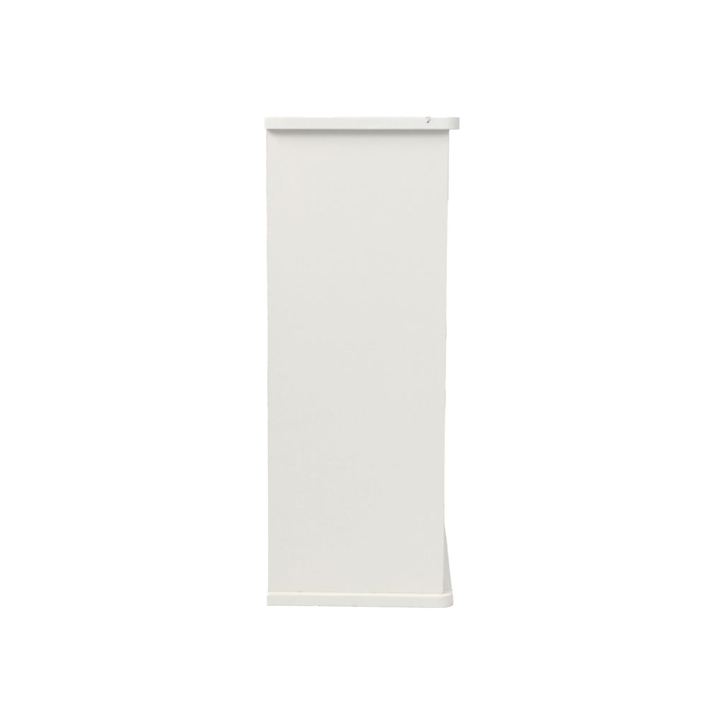 Louvered Double Door Wall Mounted Bathroom Cabinet - White