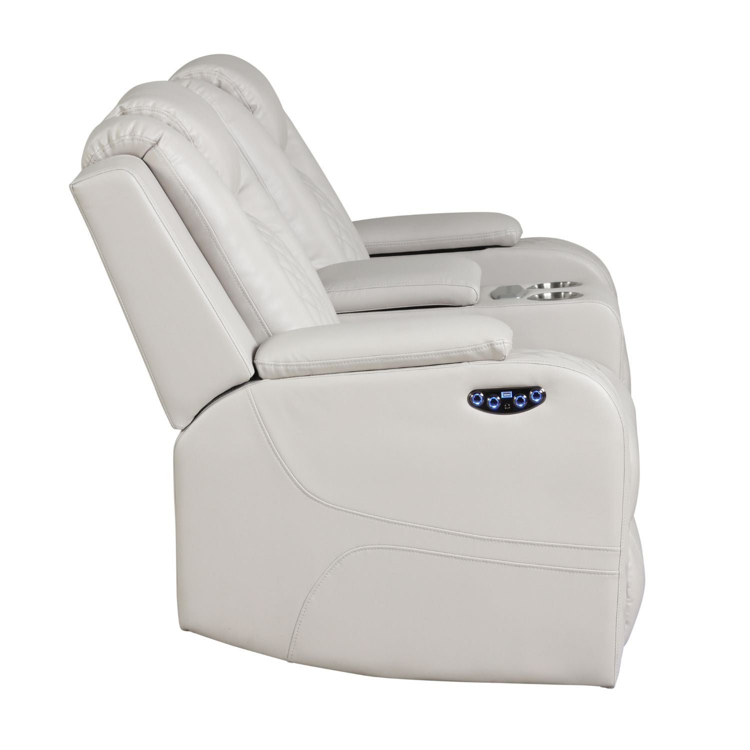 Benz - LED & Power Recliner With Adjustable Headrests And Ambient LED Lighting
