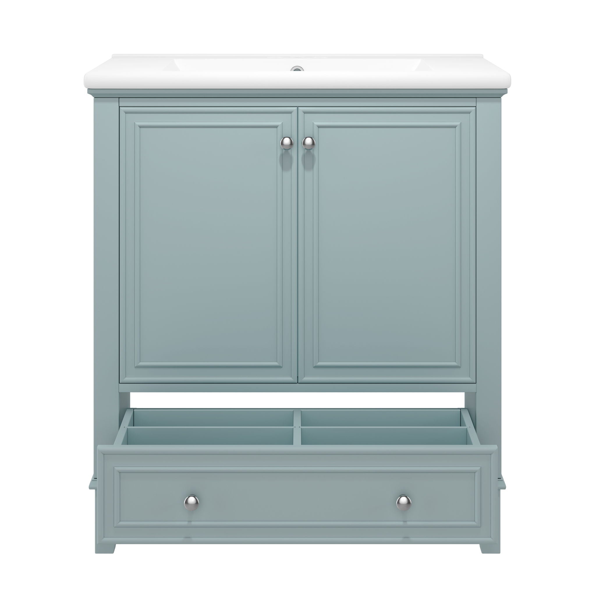 Modern Bathroom Vanity With Sink Combo, Doors And Drawer